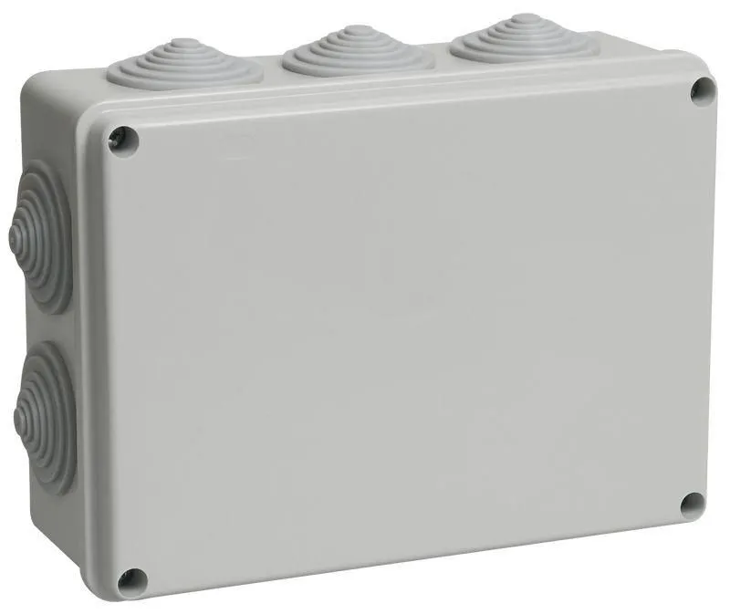 коробка распаячная оп 190х140х70 ip44 км41243 ral7035 iek uko11-190-140-070-k41-44 от магазина Штепсель и батарейка.