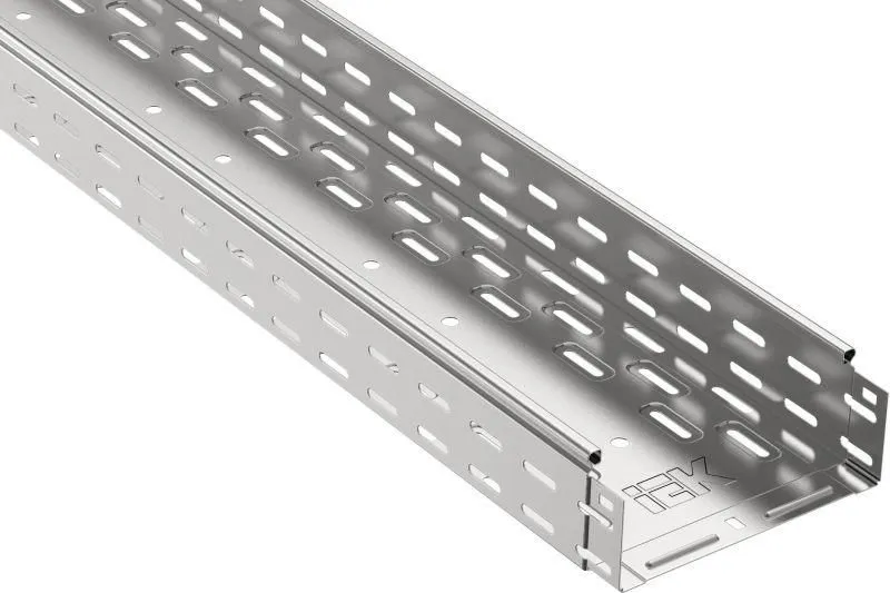 лоток листовой перфорированный 300х80 l3000 сталь 0.8мм iek clp10-080-300-3 от магазина Штепсель и батарейка.