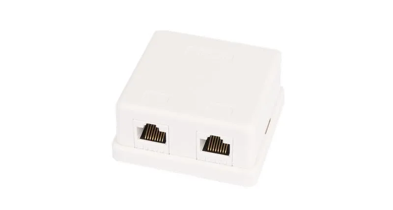 розетка компьютерная 2-м оп rj45 (8p8c) кат.5e неэкранир. класс d 100мгц 110 t568a/b бел. (уп.10шт) netlan ec-uwo-2-ud2-wt-10 от магазина Штепсель и батарейка.