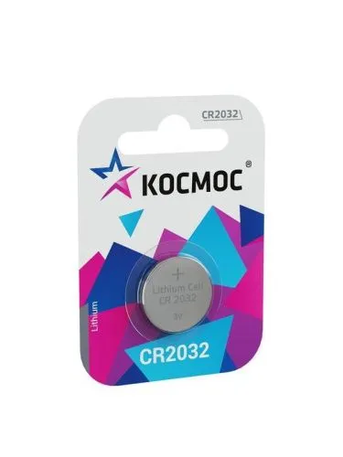 элемент питания литиевый cr2032 1хbl (бл. 1шт) космос koc20321bl от магазина Штепсель и батарейка.