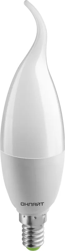 лампа светодиодная 61 963 oll-fc37-10-230-4k-e14-fr 10вт свеча на ветру 4000к нейтр. бел. e14 750лм 220-240в онлайт 61963 от магазина Штепсель и батарейка.