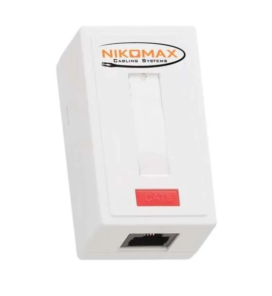 розетка 1 порт кат.6 (класс e) 250мгц rj45/8p8c 110/krone t568a/b на печатной плате неэкран. бел. nikomax nmc-wo1ue2-wt от магазина Штепсель и батарейка.