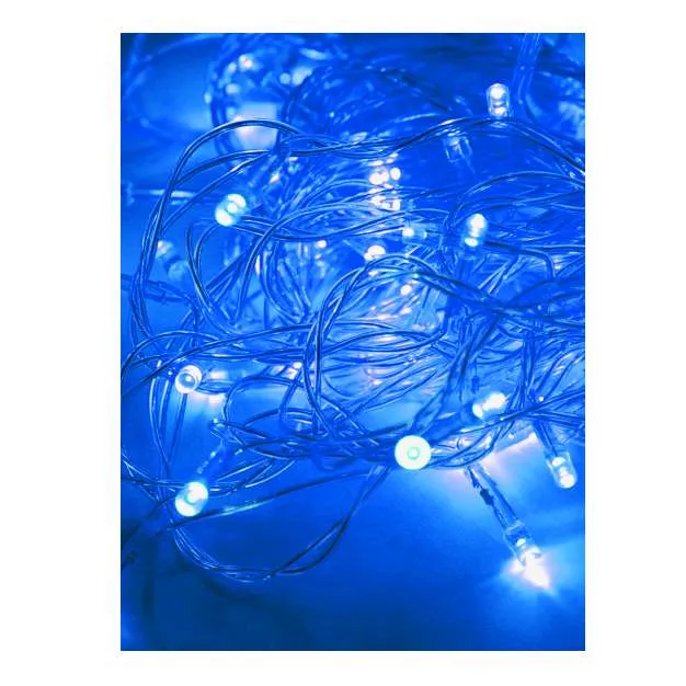 гирлянда светодиодная 80led син. прозр. провод 8.8м (7.3+1.5) 8 режимов мигания ip20 син. космос koc_gir80led_b от магазина Штепсель и батарейка.