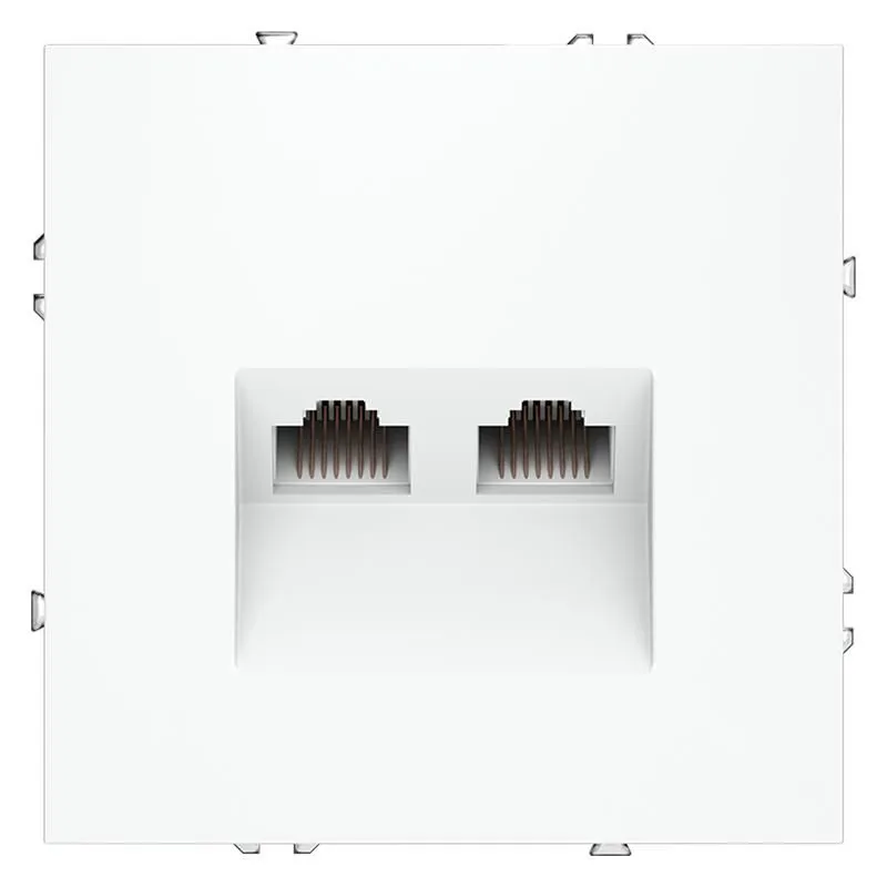 розетка компьютерная 2-м сп s70 rj45 + rj45 кат.6 механизм бел. матов. voltum vls060202 от магазина Штепсель и батарейка.