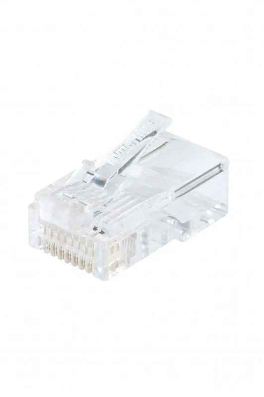 разъем rj45 8p8c кат.5e utp plug-8p8c-u-c5-100 для ож и мж кабеля hyperline 49377 от магазина Штепсель и батарейка.