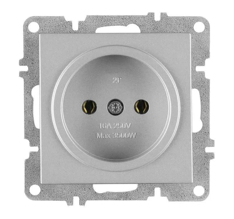 розетка 1-м сп lavin/karen 16а ip20 без заземл. механизм сер. arvia 50 03 2000 215 от магазина Штепсель и батарейка.