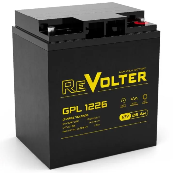 аккумулятор 12в 26а.ч gpl 1226 revolter 4614040030035 от магазина Штепсель и батарейка.
