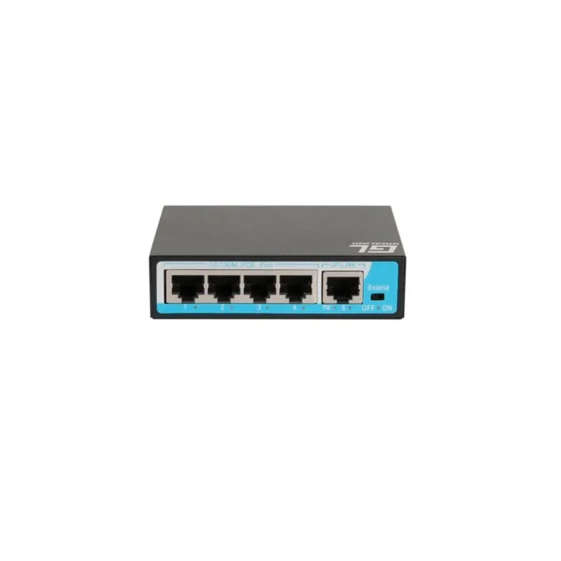 коммутатор неуправляемый 4 poe (802.3af) порта 10/100мбит/с до 250 метров cat6 1upl 60w gigalink gl-sw-f005-04p от магазина Штепсель и батарейка.