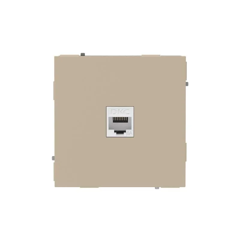 розетка компьютерная 1-м kant rj45 кат.6a без шторки ванильн. марципан dkc 7015673 от магазина Штепсель и батарейка.