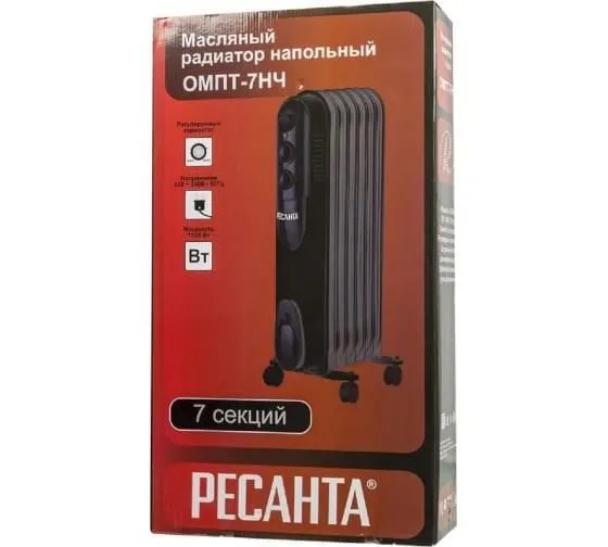 радиатор масляный омпт- 7нч ресанта 67/3/13 от магазина Штепсель и батарейка.