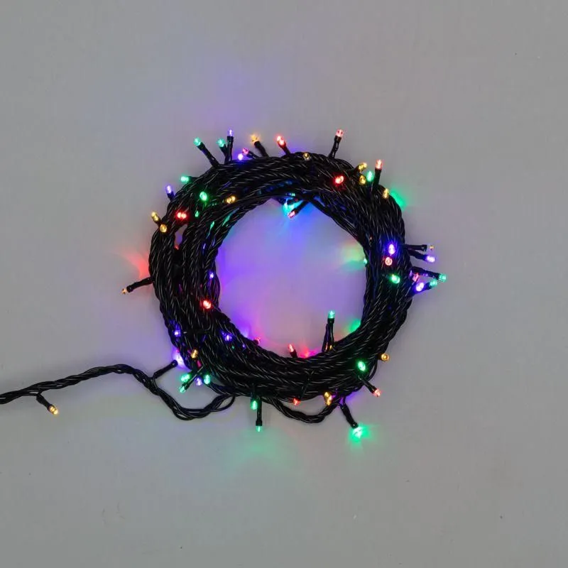 гирлянда светодиодная управляемая"нить" 10м 100led мультиколор 10вт 220-240в ip65 8 режимов провод пвх черн. (нужен контроллер 217-204) neon-night 303-139 от магазина Штепсель и батарейка.