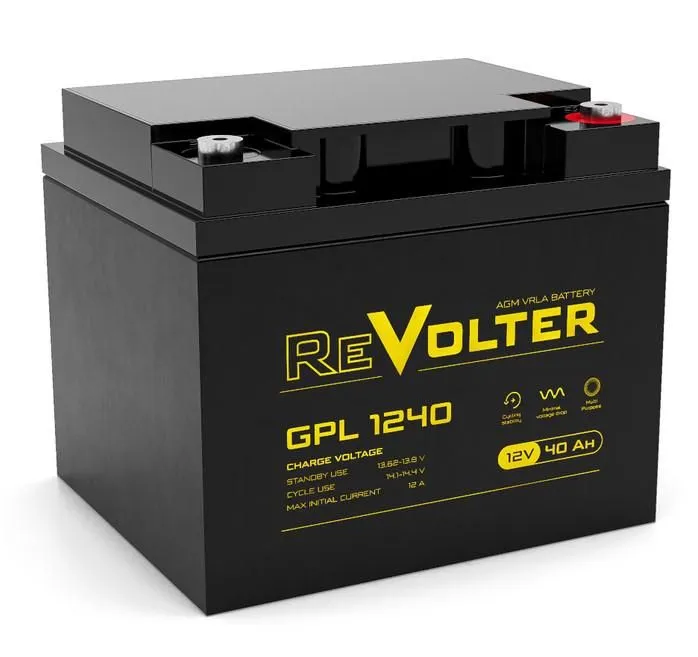 аккумулятор 12в 40а.ч gpl 1240 revolter 4614040030039 от магазина Штепсель и батарейка.