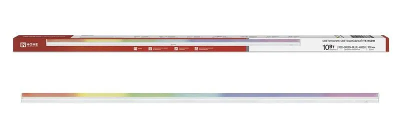 светильник светодиодный спб-т5-rgbw 10вт red-green-blue-4000к 230в 900мм in home 4690612057767 от магазина Штепсель и батарейка.