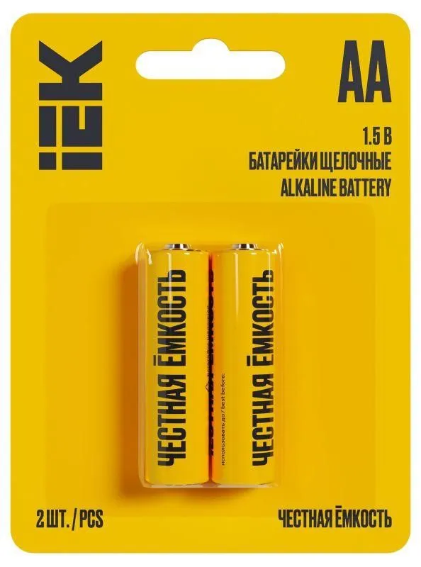 элемент питания алкалиновый aa/lr6 alkaline (блист.2шт) iek abt-lr06-op-l02 от магазина Штепсель и батарейка.
