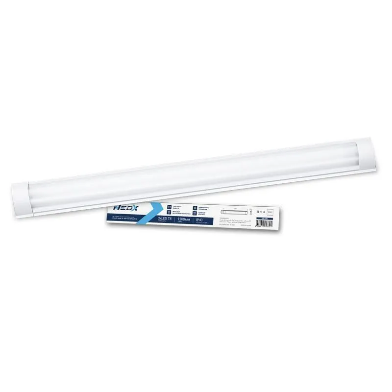 светильник под светодиодную лампу spo-405 2xled-т8-1200 g13 1200мм ip40 neox 4690612053301 от магазина Штепсель и батарейка.