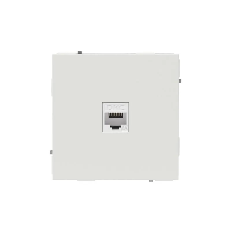 розетка компьютерная 1-м kant rj45 кат.6a без шторки бел. песок dkc 7010673 от магазина Штепсель и батарейка.