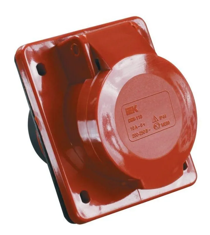 розетка встраиваемая 16а 3p+e 380в ip44 сси-414 iek psr42-016-4 от магазина Штепсель и батарейка.