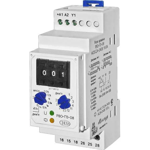 реле времени рво-п3-08 ухл4 24-240в ac/dc меандр a8302-16930753 от магазина Штепсель и батарейка.