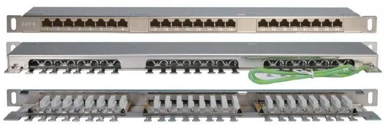 патч-панель pphd-19-24-8p8c-c6-sh-110d высокой плотн. 19 дюйм 0.5u 24 порта rj45 кат. 6 dual idc экран. hyperline 46091 от магазина Штепсель и батарейка.