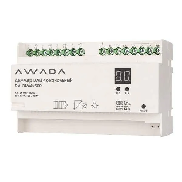 диммер dali 4х канальный da-dim4х500 awada da-dim4x500 от магазина Штепсель и батарейка.