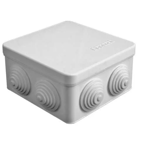 коробка распределительная оп 105х105х56мм ip54 7 выходов 4 гермоввода крышка защелкивающаяся сер. epplast 100012 от магазина Штепсель и батарейка.