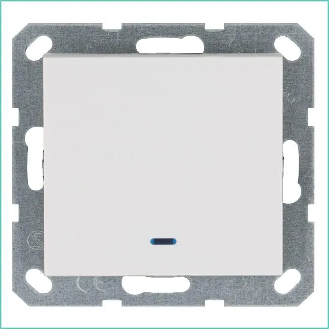 выключатель 1-кл. 10а ip20 с подсветкой механизм бел. глянцевый jasmart g3011nw от магазина Штепсель и батарейка.