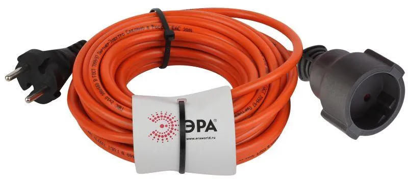 удлинитель-шнур 1х10м без заземл. 10а ip20 upx-1-2х1-10m пвс 2х1 (бухта) эра б0046805 от магазина Штепсель и батарейка.