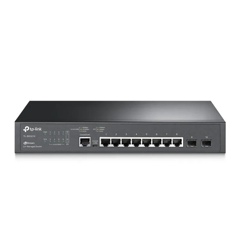 коммутатор tl-sg3210 jetstream 8-портовый гигабитный управляемый уровня 2+ с 2 sfp-слотами tp-link 1214455 от магазина Штепсель и батарейка.