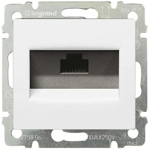 механизм розетки компьютерной rj45 valena 1м кат.5e utp на захватах бел. legrand 774230 от магазина Штепсель и батарейка.