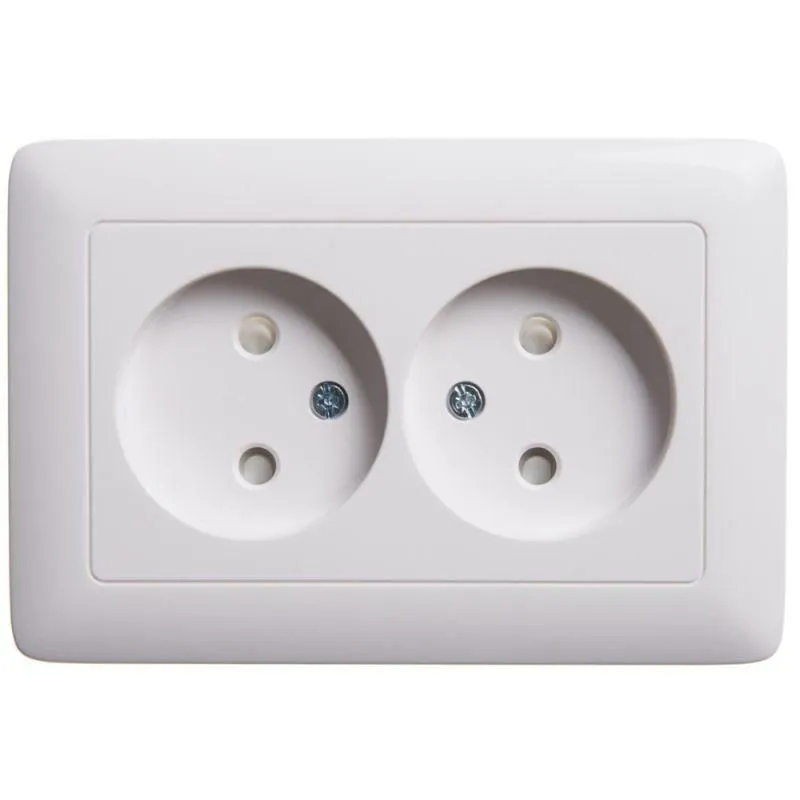 розетка 2-м сп хит 16а ip20 без заземл. защ. шторки бел. se rs16-230-b от магазина Штепсель и батарейка.