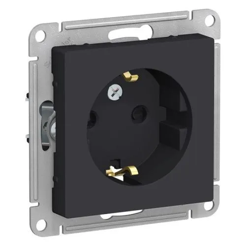 розетка 1-м сп atlasdesign 16а ip20 с/з с/ш механизм карбон se atn001045 от магазина Штепсель и батарейка.