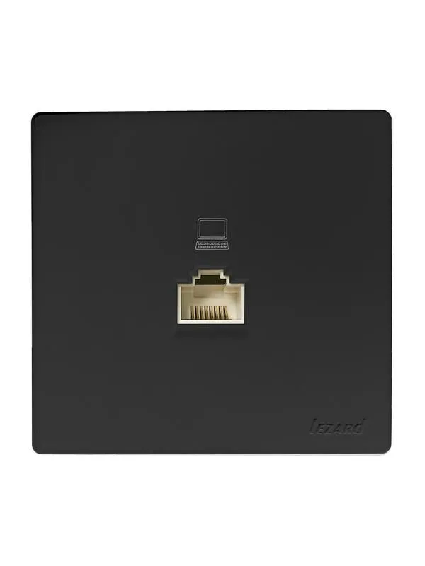 розетка компьютерная.1-м оп rj45 leto черн. бархат lezard 752-4200-139 от магазина Штепсель и батарейка.