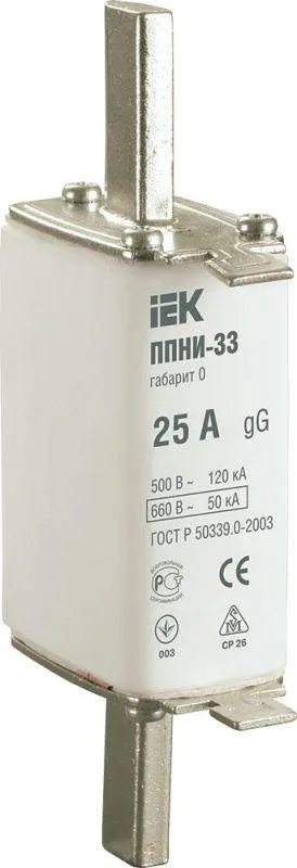 вставка плавкая ппни-33 25а габарит 0 iek dpp20-025 от магазина Штепсель и батарейка.