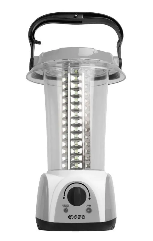 фонарь аккумуляторный кемпинговый accuf5-l84-gy 84smd 0.5вт 20-450лм аккум. 4в 1.6а.ч ip20 диммер ручка вращающаяся на 180град. сер. фаzа 5034372 от магазина Штепсель и батарейка.
