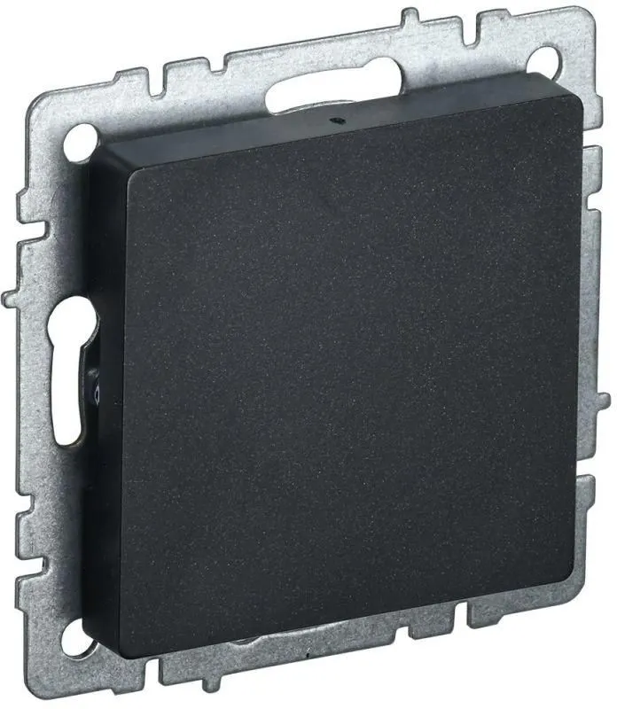заглушка c суппортом brite мз10-брч механизм черн. iek br-pl10-k02 от магазина Штепсель и батарейка.