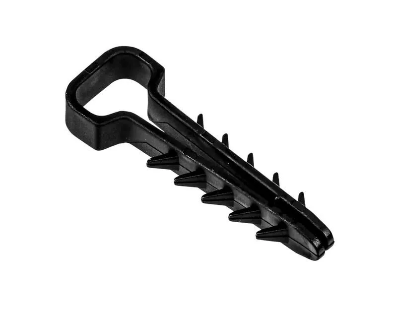 дюбель-хомут pcd-f 05х10-45-100bl для плоского кабеля pa6.6 черн. (уп.100шт) jazzway 5054981 от магазина Штепсель и батарейка.