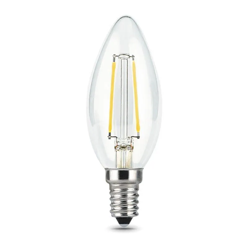 лампа светодиодная филаментная black filament 7вт свеча 4100к нейтр. бел. e14 580лм gauss 103801207 от магазина Штепсель и батарейка.