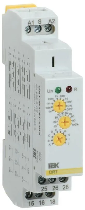 реле времени многофункц. ort 2 контакта 230в ac iek ort-m2-ac230v от магазина Штепсель и батарейка.