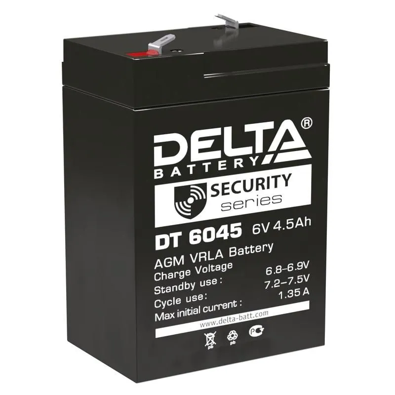 аккумулятор опс 6в 4.5а.ч dt 6045 delta 4614010040031 от магазина Штепсель и батарейка.