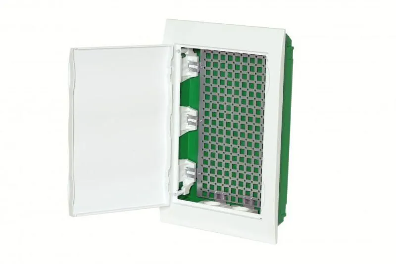 корпус встраиваемый city9 box it 3 ряда 36мод. 2 розетки с бел. дверцей se ez9e312p2fit от магазина Штепсель и батарейка.