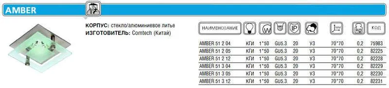 светильник amber 51 2 04 комтех ch917001 от магазина Штепсель и батарейка.