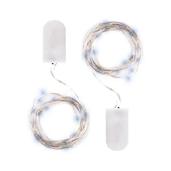 гирлянда dc-g05-20ws2 20led 2xcr2032 (в компл.) бел. (уп.2шт) фаzа 5048010 от магазина Штепсель и батарейка.