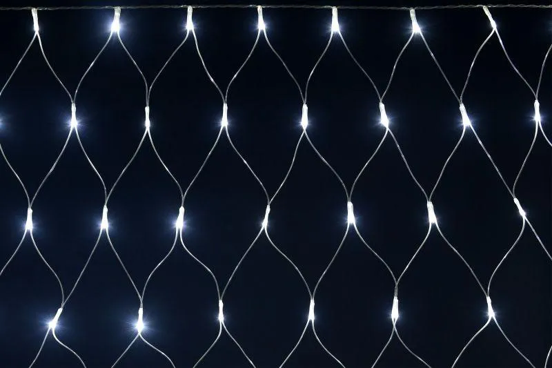 гирлянда "сеть" 1.5х1.5м 160led бел. ip20 провод прозр. 230в с контроллером 8 режимов iek lgdb410-2-160-l1-t-s-44 от магазина Штепсель и батарейка.