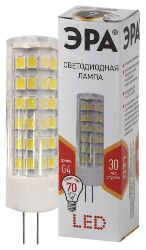 лампа led jc-7w-220v-corn ceramics-827-g4 560лм эра б0027859 от магазина Штепсель и батарейка.
