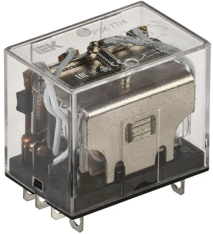 реле рэк 77-4 10а 12в dc iek rrp10-4-10-012d от магазина Штепсель и батарейка.