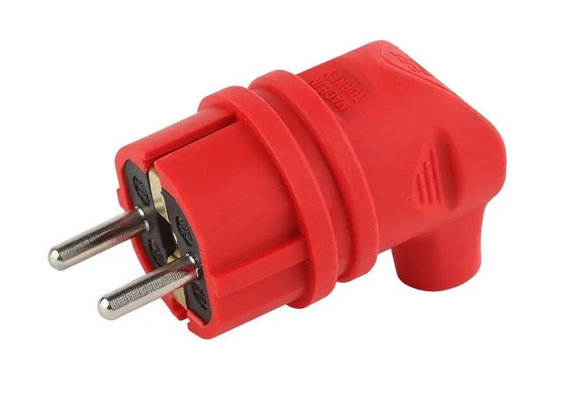 вилка 90град. v9-red-ip44 16а ip44 с заземл. каучук красн. эра б0044549 от магазина Штепсель и батарейка.