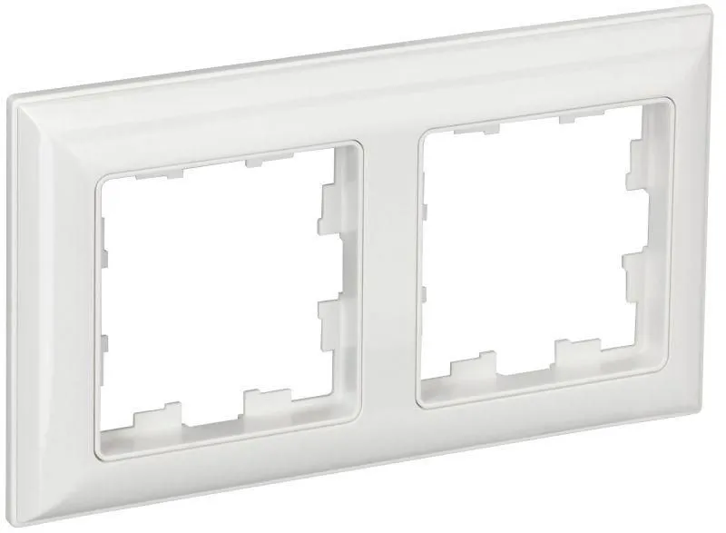 рамка 2-м brite ру-2-бр бел./бел. iek br-m22-12-k01 от магазина Штепсель и батарейка.