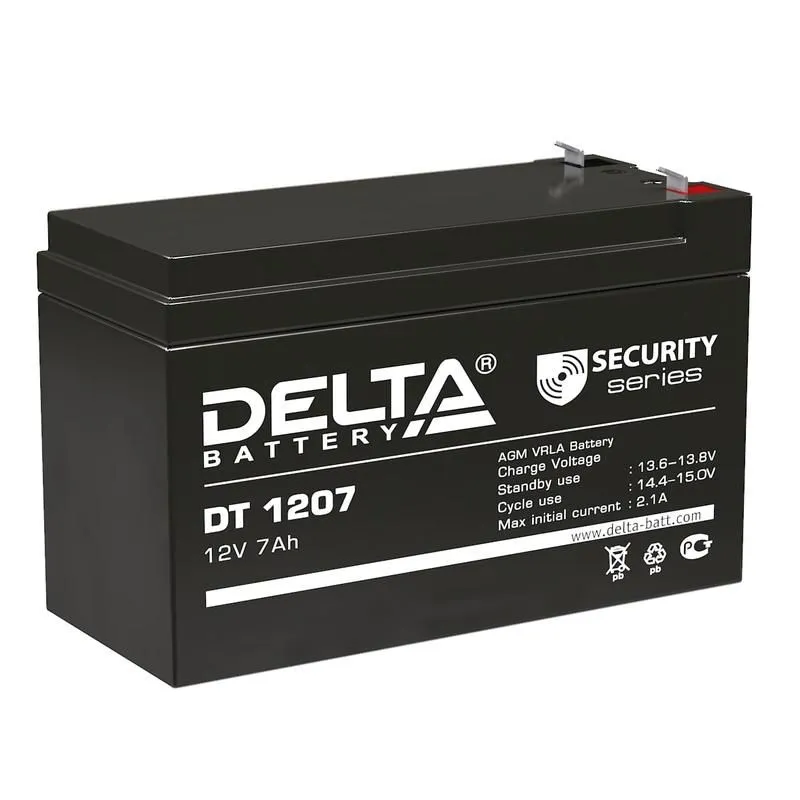 аккумулятор опс 12в 7а.ч dt 1207 delta 4614010040008 от магазина Штепсель и батарейка.
