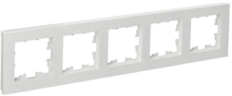 рамка 5-м brite ру-5-бр бел. рифленый iek br-m52-51-k01 от магазина Штепсель и батарейка.