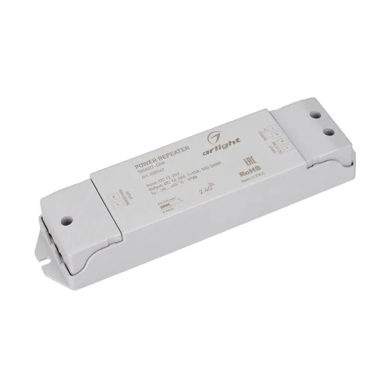 усилитель smart-dim (12-24в 1х15а ip20 пластик arlight 028142 от магазина Штепсель и батарейка.